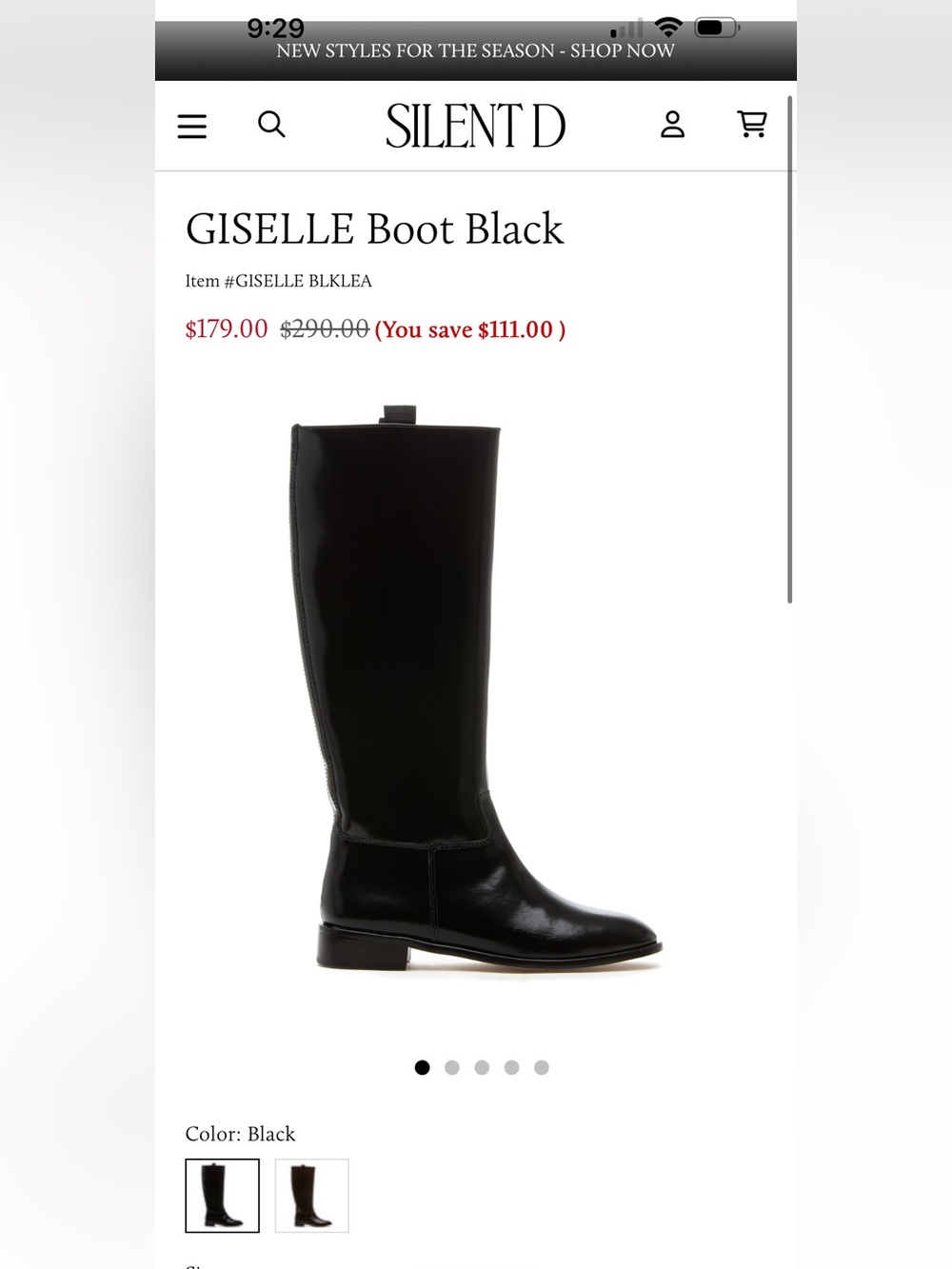 BNIB Silent D Giselle boot
